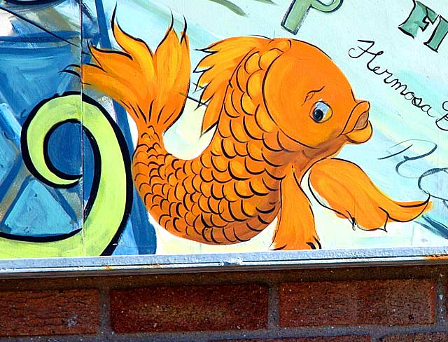 Sunny Southern California mural, Dawn and Neal Von Flue, Pier Plaza, Hermosa Beach, 2007