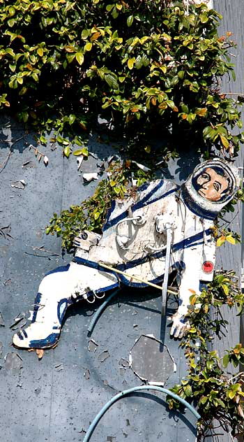 One of the Cahuenga Astronauts, located at Stepan's Automotive, 1425 North Cahuenga Boulevard, Hollywood