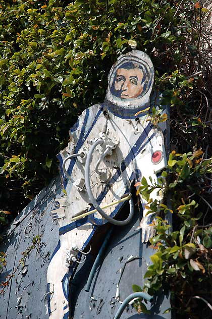 One of the Cahuenga Astronauts, located at Stepan's Automotive, 1425 North Cahuenga Boulevard, Hollywood