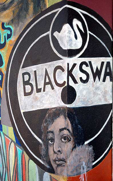 Black Swan - mural detail, Amoeba Music, Sunset Boulevard, Hollywood