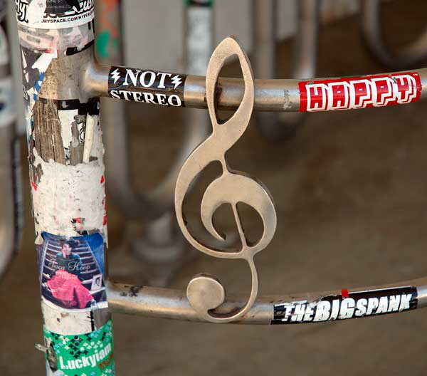 The bike rack at Amoeba Music, Sunset Boulevard, Hollywood