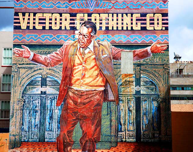 Anthony Quinn mural, Victor Clothing Company, downtown Los Angeles