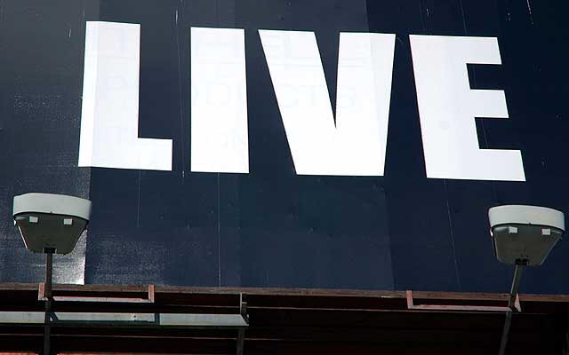 Section of the "Live Large" billboard, Sunset Strip, West Hollywood
