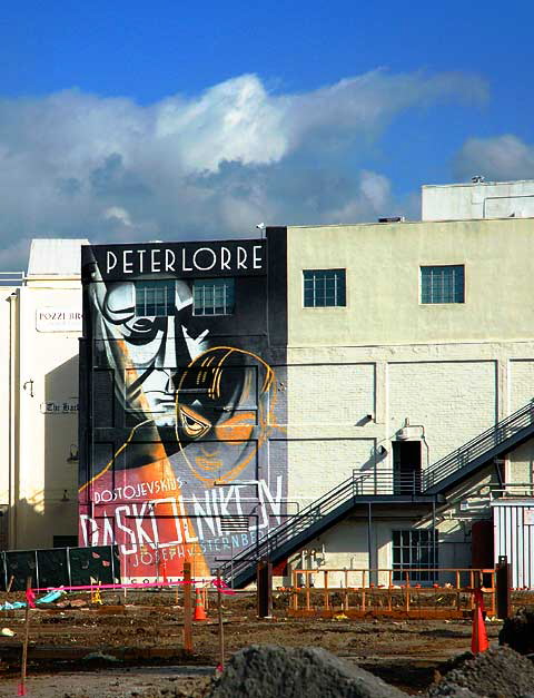 South wall at the old MGM studios, Culver City - Peter Lorre graphic