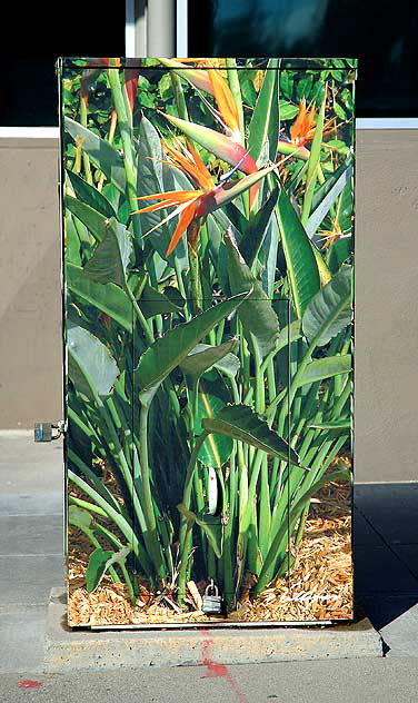 Utility box with Bird of Paradise graphic, Culver City