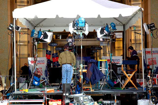 The Los Angeles Democratic Presidential Debate, January 31, 2008, at the Kodak Theater on Hollywood Boulevard - street scene 