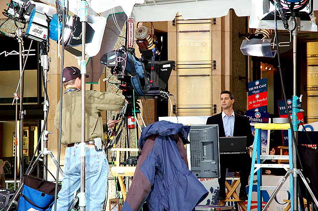 The Los Angeles Democratic Presidential Debate, January 31, 2008, at the Kodak Theater on Hollywood Boulevard - street scene 