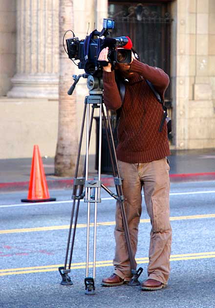 The Los Angeles Democratic Presidential Debate, January 31, 2008, at the Kodak Theater on Hollywood Boulevard - street scene 