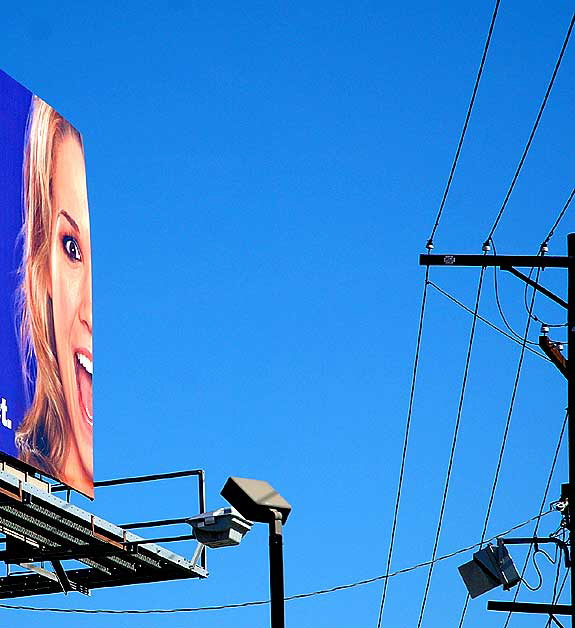 Half-Face, billboard on La Brea Boulevard, south of Willoughby