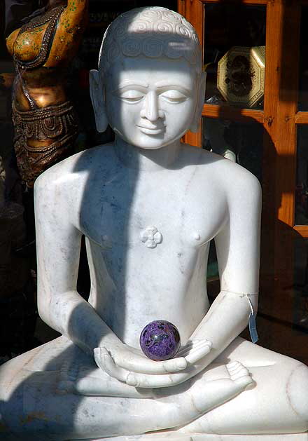 Buddha in the window of Objets d'Art & Spirit - 7529 Sunset Boulevard, Hollywood
