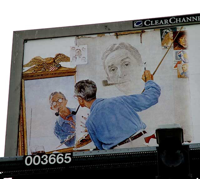 Norman Rockwell Billboard, Overland at I-10, West Los Angeles