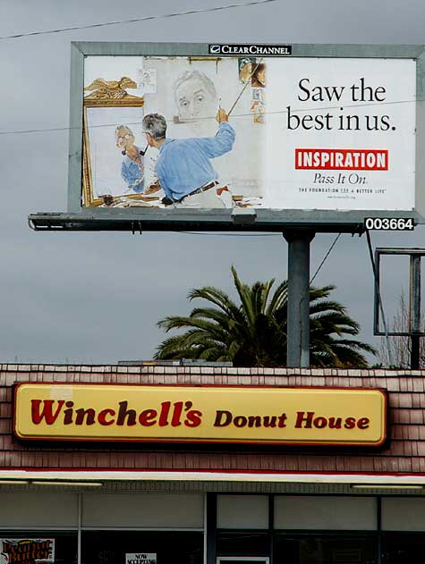 Norman Rockwell Billboard, Overland at I-10, West Los Angeles