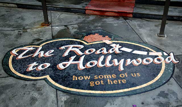 Road to Hollywood mosaic in sidewalk, Hollywood and Highland at the Kodak Theater