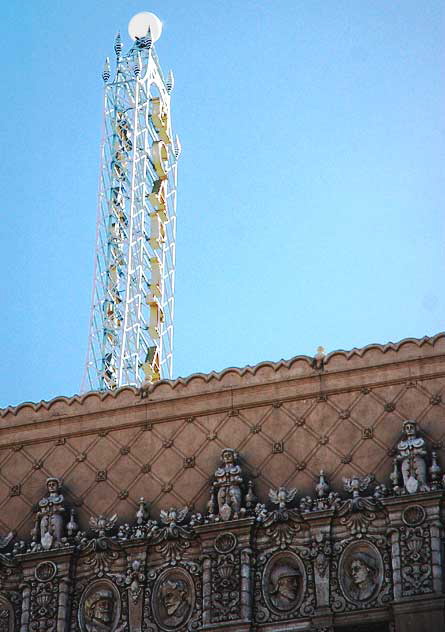 The restored El Capitan Theater, Hollywood Boulevard - tower and faade with Churrigueresque detailing