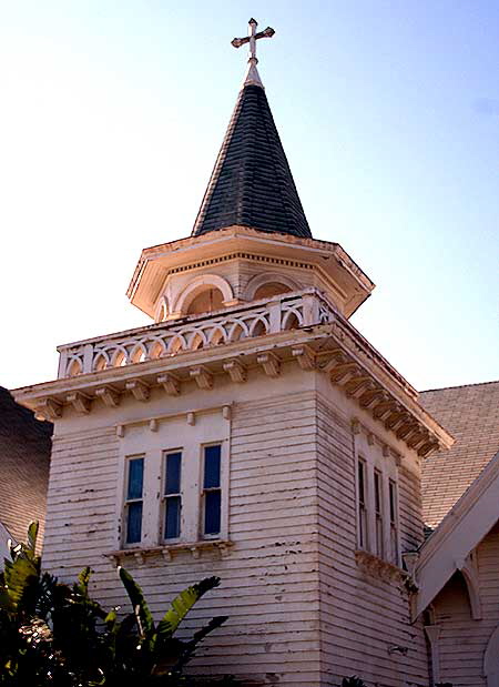 Wadsworth Chapel (J. Lee Burton, 1900) - the oldest building on Wilshire Boulevard, a Victorian hybrid - Colonial Revival with a touch of Gothic - located at the Veterans Affairs West Los Angeles Healthcare Center