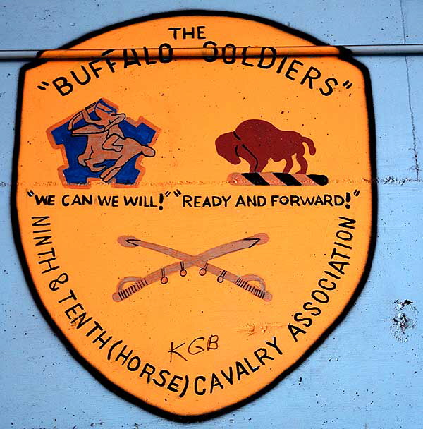 Military Unit Insignia, National Veterans Mural, Peter Stewart, 1995, Bonsall Bridge at the West Los Angeles Veterans Administration Center, Sawtelle Avenue at Wilshire Boulevard, Westwood