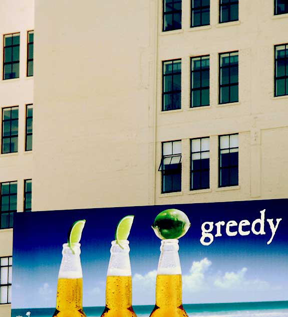 Beer billboard - "Greedy" - Hollywood Boulevard