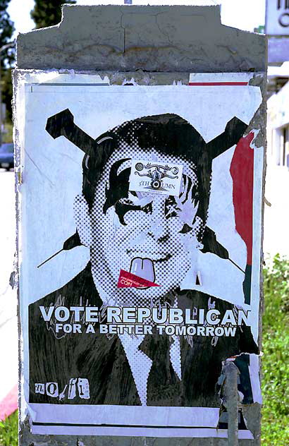 Anti-Republican "Reagan" poster, Melrose Avenue