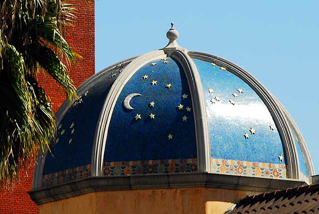 Mosaic dome with moon and stars, Hollywood Boulevard