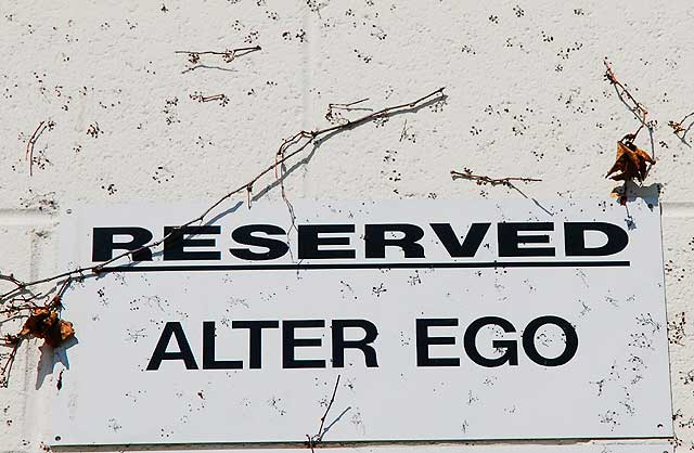 Reserved parking spot at Alter Ego, Melrose Avenue