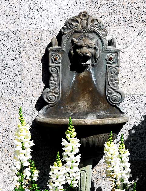 Fountain with Hollyhocks - Ninth Street, Hermosa Beach