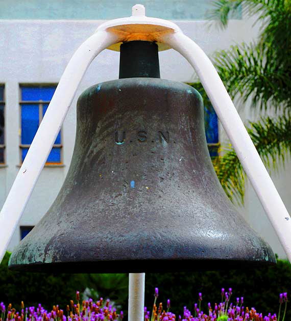 Los Angeles Maritime Museum - Berth 84, at the foot of 6th Street, San Pedro, California - ship's bell from the WWII heavy cruiser USS Los Angeles