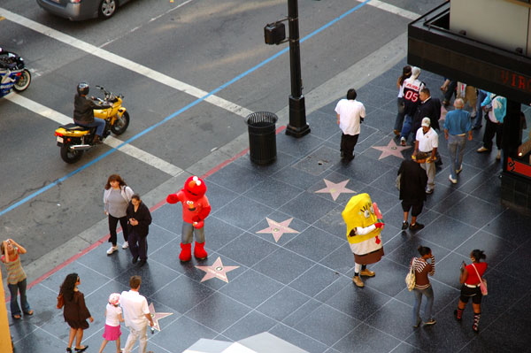 "Character" workers in front of the Kodak Theater, Hollywood Boulevard 