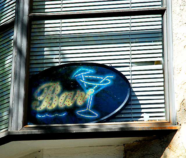 Bar Sign, Venetian Blinds, West Hollywood