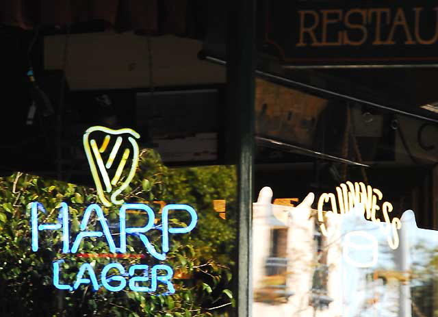 Harp Lager in neon - King's Head Tavern, Santa Monica