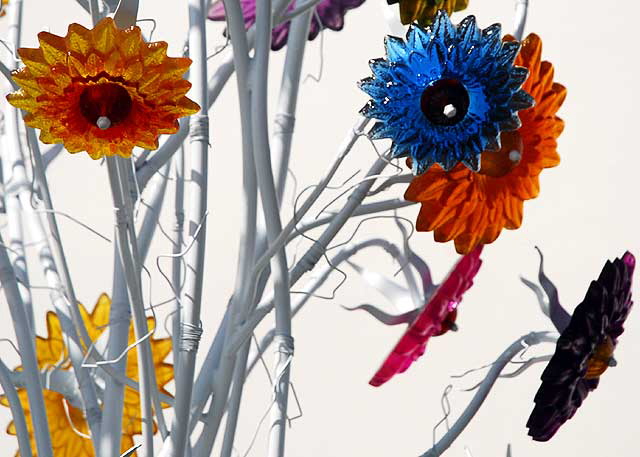 A tree of glass flower lamps  Lankershim Boulevard, North Hollywood