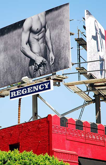 The Whisky a Go Go on Monday, March 24, 2008 - Abercrombie and Fitch billboard on roof
