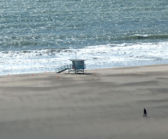 The beach at Santa Monica at three in the afternoon -