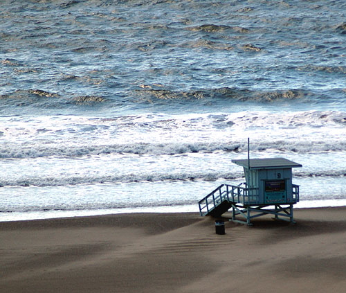 The beach at Santa Monica at three in the afternoon -