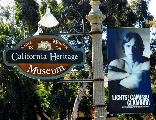 Young Arnold Schwarzenegger - promo for photo exhibit, Main Street, Ocean Park