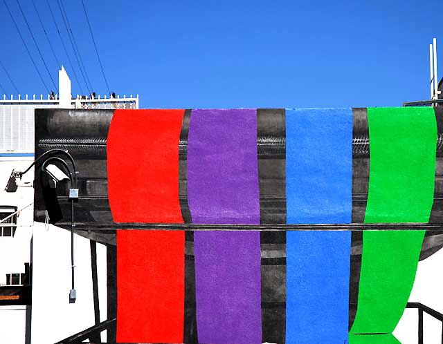 Color mural in parking lot at a clothing store, Main Street, Ocean Park