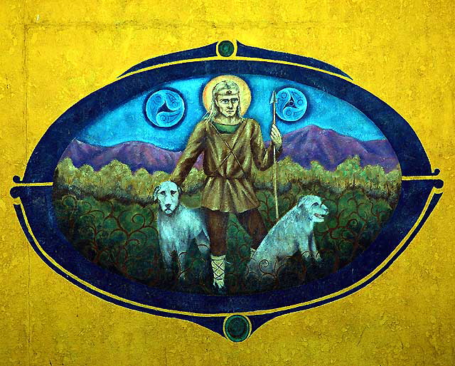 Shepherd with two dogs - mural, Main Street, Ocean Park