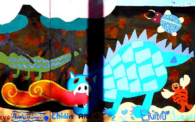 The Lotus Blossom - a mural at the Santa Monica Community Center, 2601 Pico Boulevard, Santa Monica - 2000, painted by the First Z-Wave