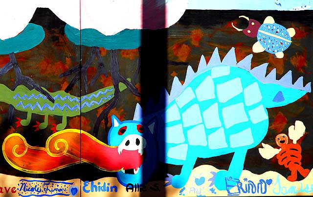 The Lotus Blossom - a mural at the Santa Monica Community Center, 2601 Pico Boulevard, Santa Monica - 2000, painted by the First Z-Wave