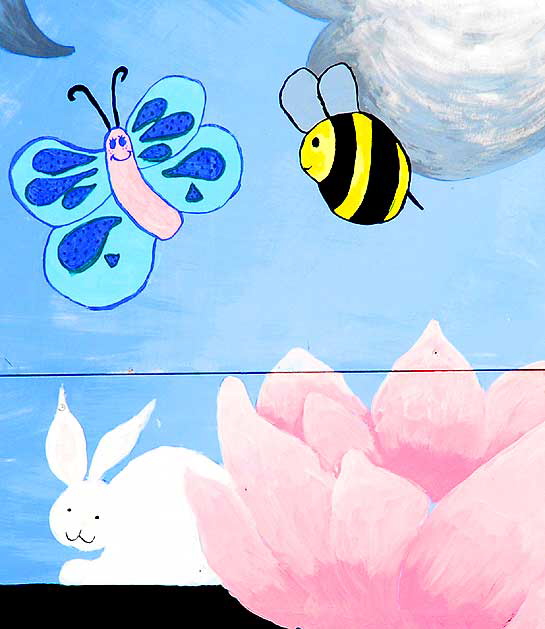 The Lotus Blossom - a mural at the Santa Monica Community Center, 2601 Pico Boulevard, Santa Monica - 2000, painted by the First Z-Wave