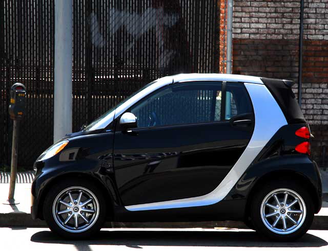 Smart Car parked on Selma, in Hollywood