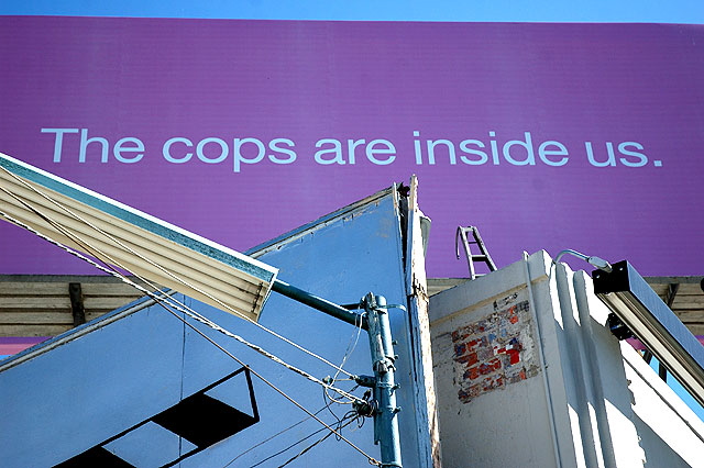 "Cop" billboard, 100 South La Brea, Hollywood