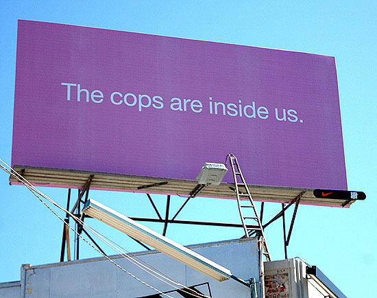 "Cop" billboard, 100 South La Brea, Hollywood