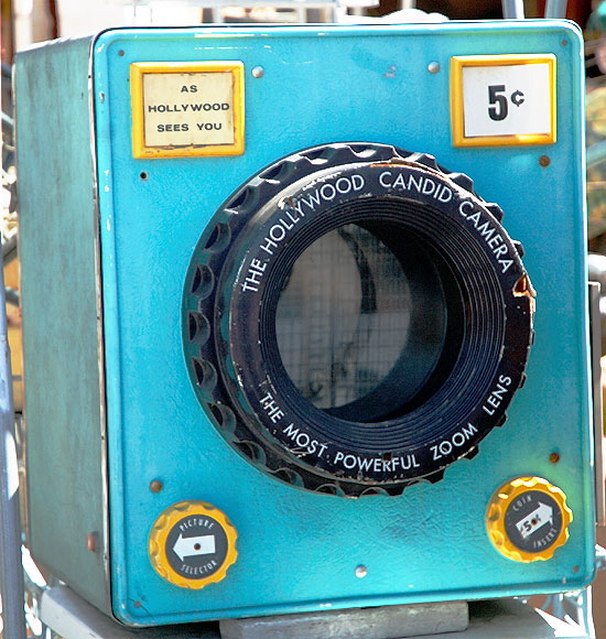 Camera vending machine for sale at Nick Metropolis - The King of Collectable Furniture, 100 South La Brea, Hollywood