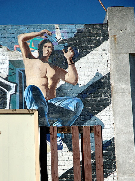 Wall on La Brea, at First, on the south edge of Hollywood