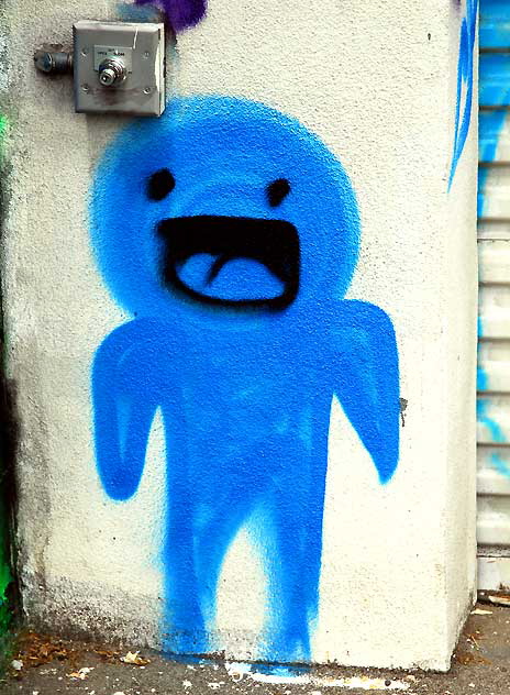 "Blue Man" - graffiti in alley behind Melrose Avenue 