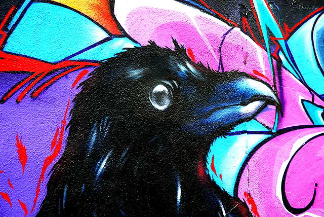 "Crow" - graffiti in alley behind Melrose Avenue - Painted by CBS Crew