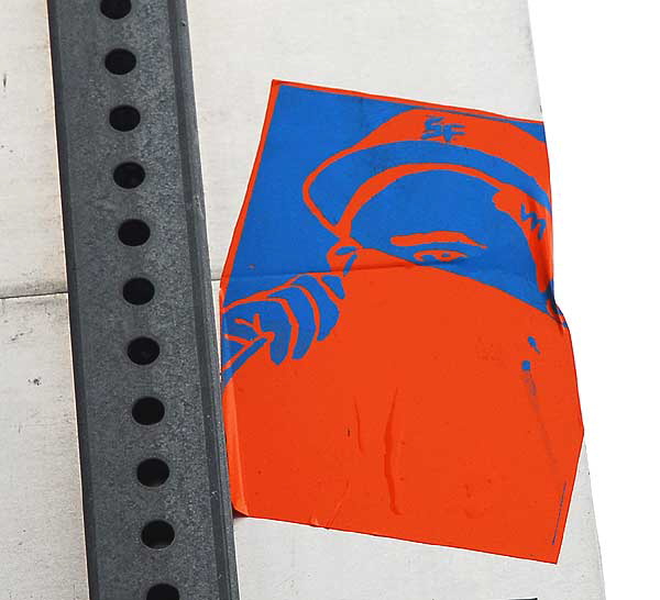 Sticker on street sign - Suspicion - Melrose Avenue