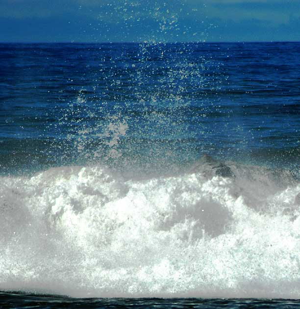 Waves - the breakwater at Venice Beach - spray