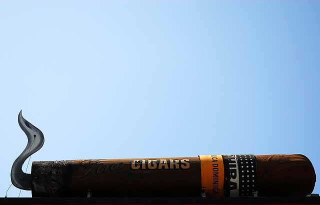 Cigar sign at liquor store, Sunset Boulevard and Selma, West Hollywood