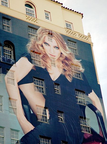 New on the wall of the Roosevelt Hotel  on Hollywood Boulevard - the starlet - 